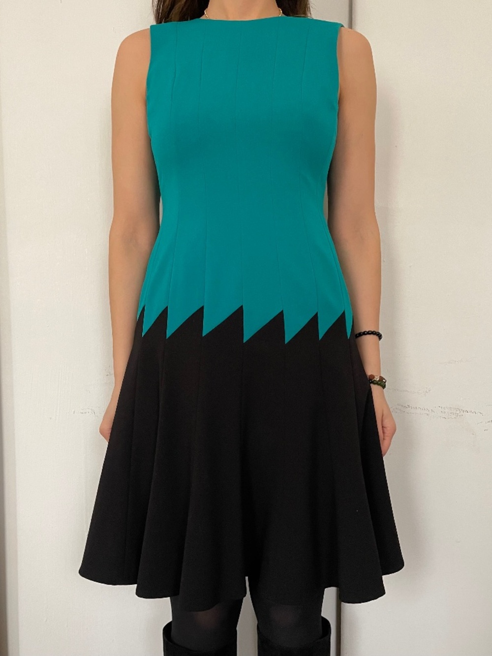 Calvin Klein Black& Turquoise dress